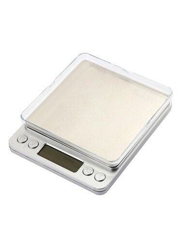 Steel Digital Scale Steel With Tray White 12.50 x 10.30 x 1.70cm