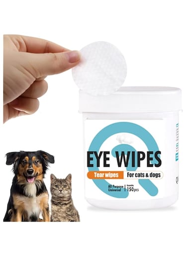 Dog Eye Wipes,Cat Dog Eye Cleaner, Pet Tear Stain Remover Wipes,150 Count Eye Wash Pads for Dogs and Cats, Unscented Soft Pet Wipes for Gently Cleaning Eyes