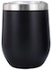 Insulated SUS304 Grade Tumblers with Lid, 250ml Travel Coffee Mug Stainless Steel Vacuum Thermos Cup, Leak Proof Reusable Double Walled Coffee Tumbler for Iced and Hot Drinks (Black)