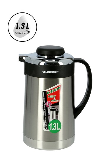Ultramax Stainless Steel Thermos Silver/Black