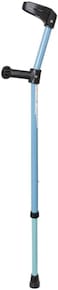 Orthos Crutches Luca Soft Handle (Blue/Green), With Fixed Rim And Soft Grip, Adjustable Height