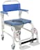 كرسي حمام وصالون اتلانتيك من اورثوس - كرسي دش ومرحاض 2 في 1 مع عجلات، مساند قدم قابلة للتعديل، مساند ذراع قابلة للطي، مقعد من مادة ABS، اطار من الالومنيوم لكبار السن والمرضى