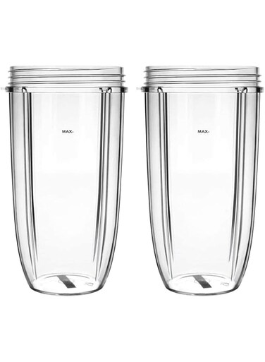 X spring Replacement Cups for Nutribullet, 2PCS Juicer Cups for NutriBullet Replacement Parts 600W 900W, Clear Replacement Juicer Cup, Blender Replacement Parts for Nutribullet (32OZ)