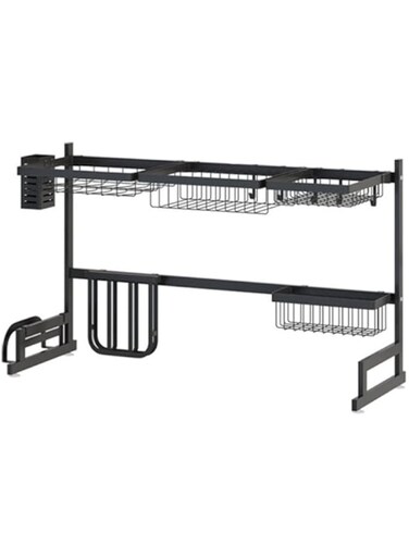 Dubai Gallery Over Sink Dish Drying Rack Black 41X18X34Cm