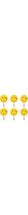 Wall Hanging Hook Smile Face Strong Sticker, 6 Pcs