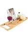 4basix Bamboo Bathtub Caddy Tray: Adjustable, Water-Resistant, Extendable, Eco-Friendly, Brown, Rectangular, Solid, Rustic