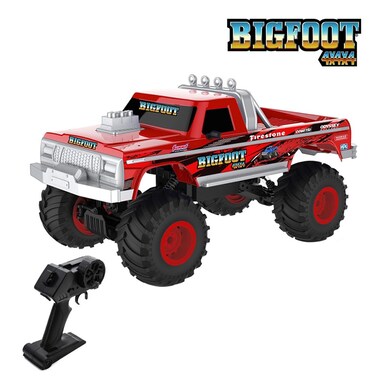 The Toys Home Ocie Bigfoot 4x4 Off-Road RC Monster Truck 2.4GHz Remote Control 4WD Red 36cm 3.7V Rechargeable Battery Ages 6+