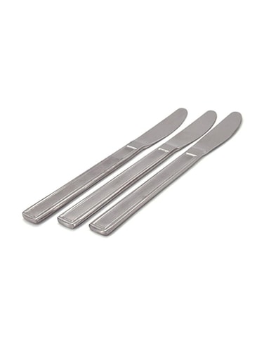 3-Piece Stainless Steel Table Knife Set – Silver