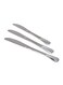 3-Piece Silver Table Knife Set – 27x6x3 cm, Elegant & Durable