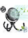 AMERTEER Upgraded Portable Baby Stroller Fan - 5200mAh Mini Handheld Desk Cooling Fan - 360&deg;Rotate Rechargeable Mini Clip On Fan With Flexible Tripod For Stroller Treadmill Crib Car Seat Travel-Black