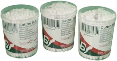 رؤوس قطن فياجاس من باستوز، قطن ناعم وورق متين، 100 قطعة