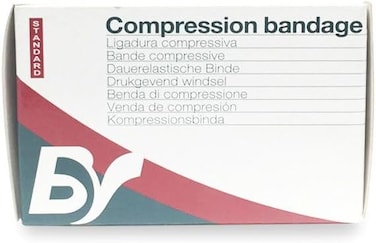 Bastos Viegas Compression Bandages Stretch, Made Of Cotton, Polyamide &amp; Polyurethane, Durable, Washable And Easy To Fit, 7M X 8cm