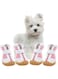 Joyzzz Mesh Dog Shoes, 4 PCS Size 2 Anti-Slip Breathable Dog Shoes for Small Dogs, Waterproof Puppy Booties Sandals with Anti-Slip Sole and Zipper, Dog Hiking Shoes for Hot Pavement (Pink)