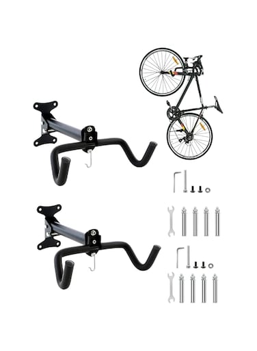 URbazaar Bicycle Bike Wall Rack Wall Hanger Hooks Holder for Garage Indoor Bike Storage Repair Stand &amp;360 Degree Adjustable Bicycle Wall Mount Hook