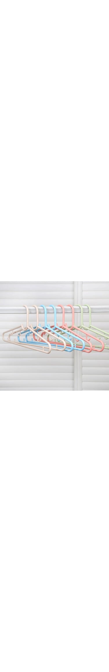 ECVV Plastic Clothes Hangers Colorful Plastic Hangers with Hooks Durable, Space Saving Thick Closet Hangers Heavy Duty Standard Hangers for Clothing Adult Kid Shirts Pants Dresses   10 PIECES