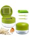 LENND Pcs Garlic Press Stainless Steel, Garlic Mincer Crusher with Peeler and Cleaning Brush, Garlic Chopper Mini Kitchen Tool Mincer, and Storage Container - Includes 2PCS mini Brushes