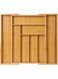 TOMVAES Cutlery Organiser, Bamboo Cutlery Tray, Expandable 6-8 Compartments Kitchen Utensil Holder and Cutlery Tray for Silverware, Flatware, Knives in Kitchen, Bedroom, Living Room