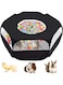 SZDADJY Small Animal Playpen,Portable Small Animal Cage Tent Breathable Pet Playpen Cage Tent Pop-Up Outdoor&amp;Indoor Exercise Fence for Hamster Guinea Pig Rabbit Puppy Hedgehog (Black with Cover)