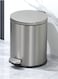 8 Liter Stainless Steel Pedal Trash Bin with a Polished Finish and Removable Internal Bucket