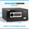 Rubik Wide Digital Safe Box, Hotel Size Locker with Digital and Key Lock, for A4 Documents Laptop Macbook Home Office (22x42x37cm, RB22C8) Black
