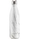 Stainless Steel Hydra Bolt Marble - Vacuum Insulated Flask Water Bottle, Marble, 750ML White