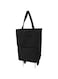 Xinwe Wheeled Shopping Storage Bag, Space Saving Multifunctional Foldable Shopping Cart Weather for Camping (Black)