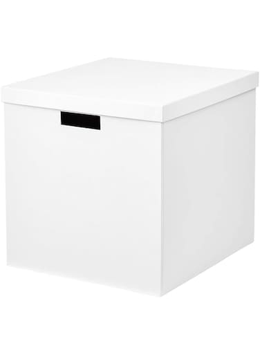 Tjena Storage Accessory Storage Box With Lid, White, 32X35X32 cm