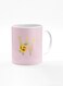 Designer Printed Coffee Mug 11oz Ceramic Personalised Gift Mugs Cup Custom Monogram Initial Letter Mandala Floral Pattern Alphabet W (Pink)
