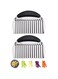 Heavy Duty Stainless Steel Crinkle Cutter Wavy Chopper French Fry Slicer for Potatoes Carrot Chips and Fruits, Vegetable, Potatoes, Onions (Black-Style II, 2PCS)
