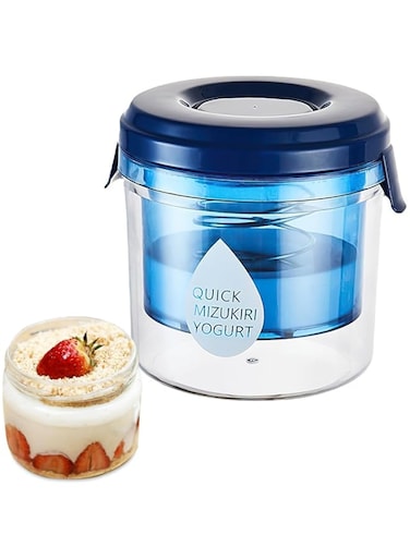 Greek Yogurt Strainer, Greek Yogurt Maker with Fine Mesh Strainer Basket, Lid and Spring, for Thick Greek Yogurt