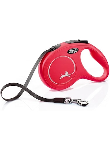Flexi Classic M Tape 5 M, Red For Dogs Retractable Safety Leashes For Dogs Made In Germany, Medium, 25 Kg