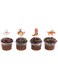 Restaurantware rwa0534 top cake assorted paper western cowboy cake topper - 3 1/4'' x 1 1/2'' - 24 pieces