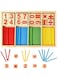 Counting Number Blocks and Sticks   Montessori Preschool Learning Educational Counting Toys for Kids  Homeschool Supplies for Math manipulatives   Toddlers Educational Wooden rods with Storage Tray