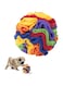 Fguolvqi Snuffle Ball for Dogs, Snuffle Mat Interactive Dog Toys Ball, Dog Brain Mental Stimulating Puzzle Toys, Interactive Dog Toys Encourages Natural Foraging Skills for Training(15cm）