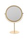 Lurrose Collapsible Table Portable Desk Makeup Mirror Glass Vanity Mirror 360 Degree Mirror Cosmetic Mirror Makeup Tools for Table Dresser Bathroom (Golden) LED Travel Makeup Mirror