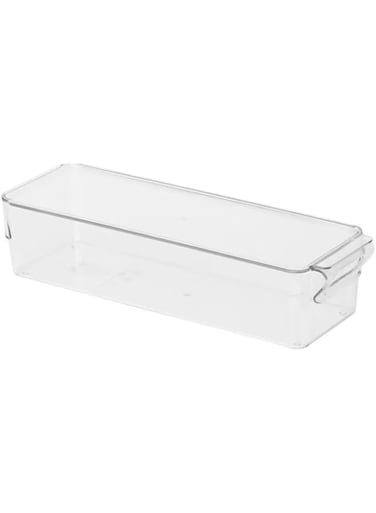Digital Shoppy KLIPPKAKTUS Storage box with lid for fridge, transparent, 32x10x8 cm