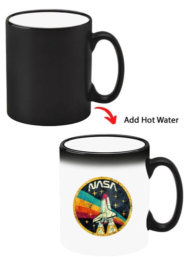 Color Changing Heat Sensitive Ceramic Mug, Image Revealed When HOT Liquid is Added! Nasa 2