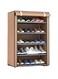 HALAMODO 5/9 Layer Shoe Rack, Easy To Assemble Shoe Rack Cabinet with Cover Dustproof Layers, Waterproof, Dustproof and Lightweight, Large Capacity Shoe Storage Cabinet (Grey) (Brown)