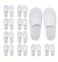 ECO CARE 50 Pairs Disposable Closed Toe Slippers - Fluffy 5mm EVA Non-Slip Unisex Eco-Friendly Indoor Slippers for Hotel Home Travel &amp; Spa Fits up to US Men 10 and Women 11, 45.5 EU Wide
