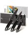 SAMURAI CUTTING EDGE TECHNOLOGY 3-pcs Ceramic knife set, black blade