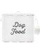 AuldHome Design Rustic Dog Food Canister; White Farmhouse Style Storage Bin for Pet Food