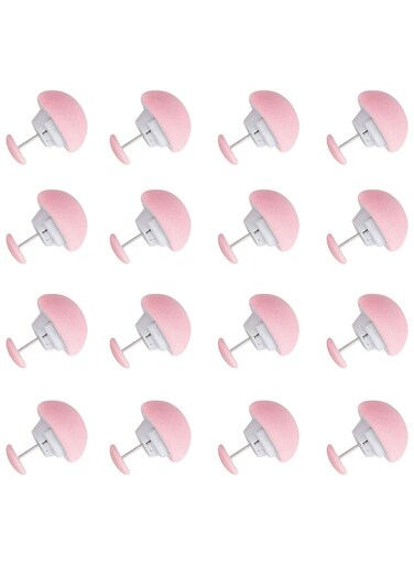 16 Pc Pink Mushroom Duvet Clips, Non-Slip with Buttons
