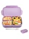 Aputue Bento Lunch Box for Kids, Ideal Leak Proof Lunch Box Containers, Microwave and Dishwasher Safe Lunch Box, No Bpas and No Chemical Dyes Bento Box for Kids, Mom&rsquo;s Choice Kids Lunch Box (Purple)