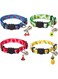 LIENJAER Breakaway Cat Collar with Bell, 4 Pack Summer Fruit Style Kitten Collar Adjustable Cat Collars for Kitten Kitty Cat