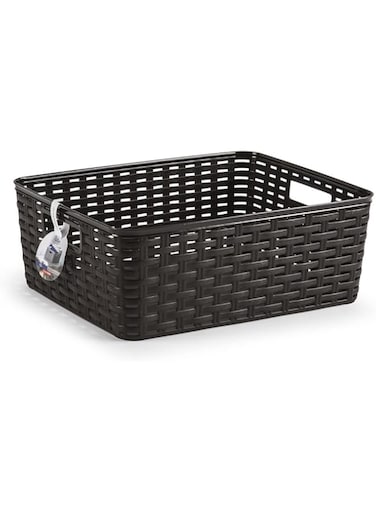 Plasticforte Rattan Basket, 10 Litre Capacity