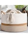 THE WHITE SHOP Large Blanket Basket,Woven Baskets for storage Laundry Hamper, Cotton Rope Blanket Basket for Living Room, Laundry, Nursery, Pillows,Toy chest