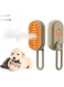 CENXI Cat Combs, Dog Combs, Comb for Cats and Dogs, 3-in-1 Cat Steam Brush for Massaging and Cleaning Shedding Pets, Comb For Long and Short Hair Cats and Dogs Grooming Tool (Brown)