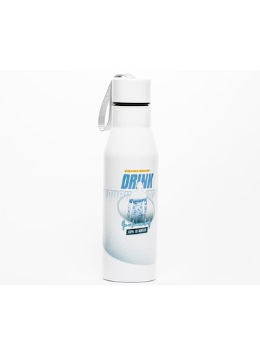 Insulated Water Bottle 500ml Double wall insulation keeps water cold with carrying strip Reusable water bottle
