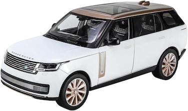 Land Rover Official Licensed 1:18 Range Rover Diecast SV 2022 Model Car &ndash; Alloy Metal SUV Collectible Toy with Opening Doors, Sound &amp; Light for Kids &amp; Adults &ndash; (White)