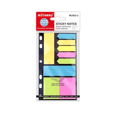MOTARRO Sticky Notes MU003-3, Colorful Self-Adhesive Memo Pads for Office, School &amp; Home &ndash; Removable Note Pads for Quick Reminders, To-Do Lists &amp; Organization
